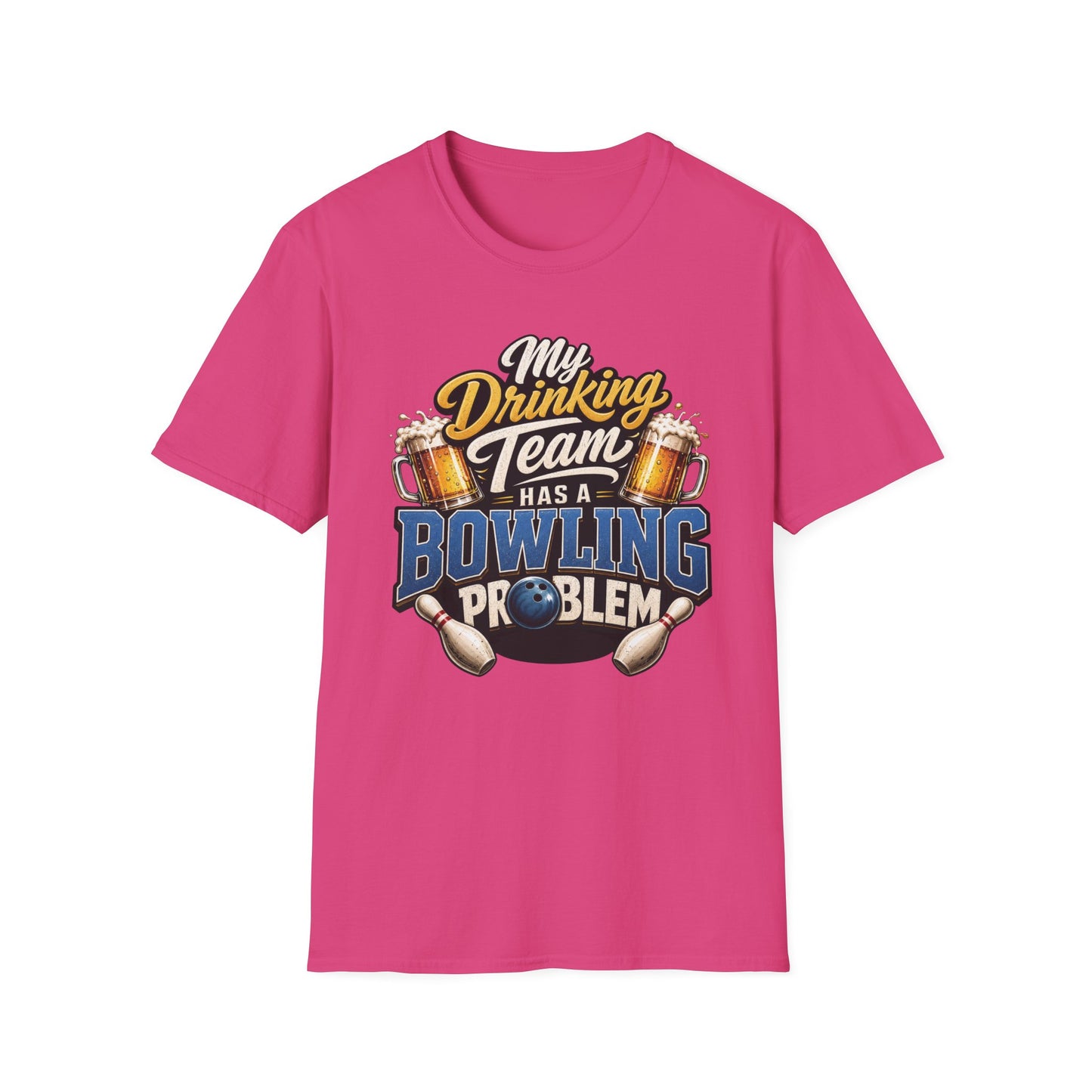 My drinking team has a bowling problem retro T-Shirt