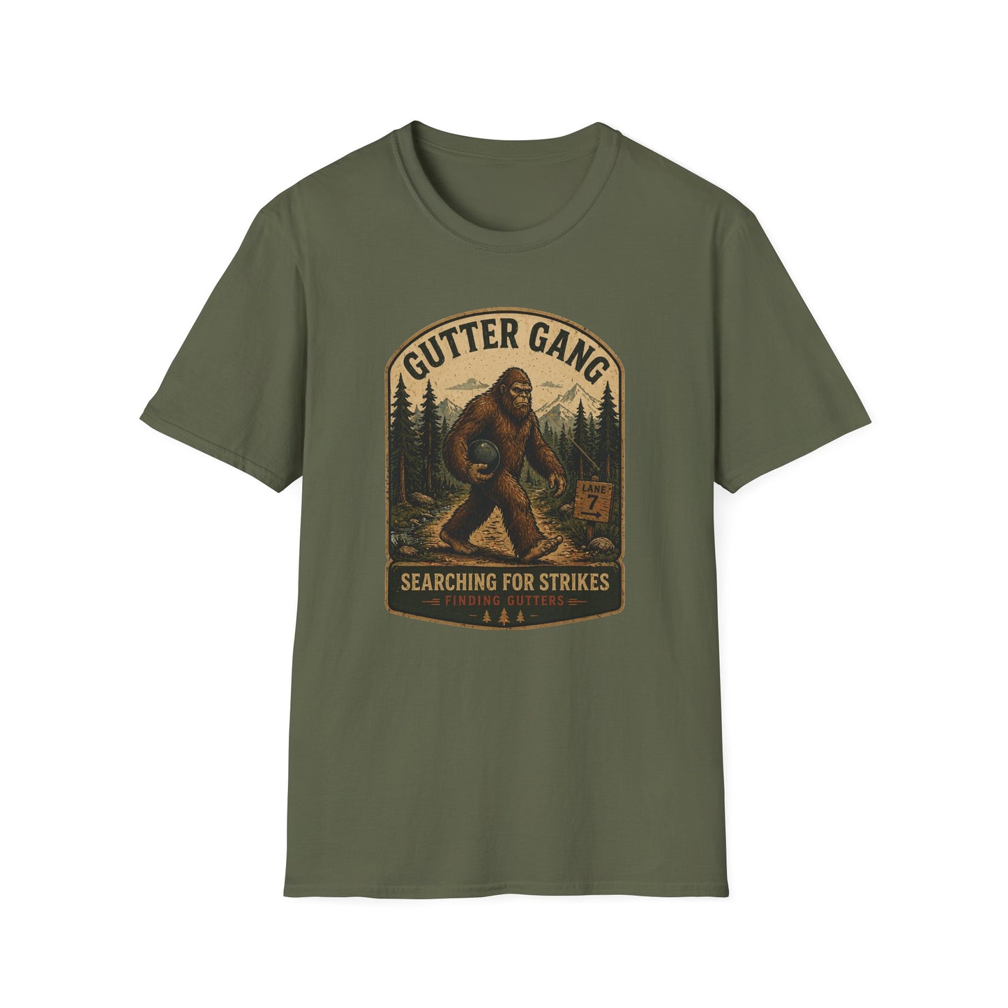 Sasquatch funny bowling T-Shirt