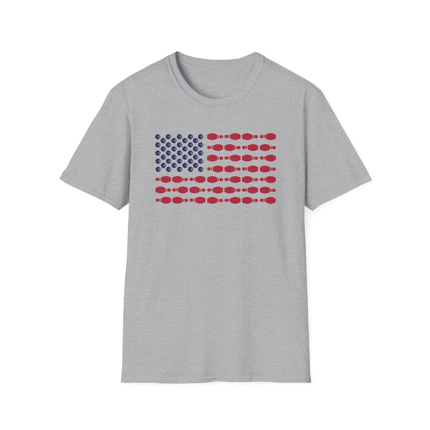 Bowling USA flag balls and pins T-Shirt
