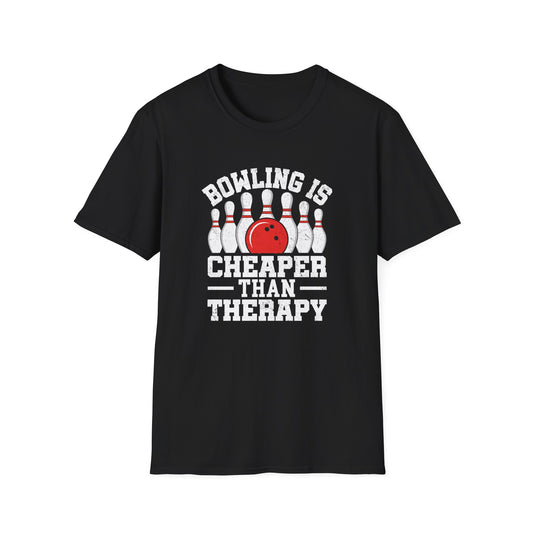 Bowling is cheaper than therapy funny T-Shirt