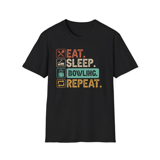 Eat. Sleep. Bowling. Repeat. graphic T-Shirt