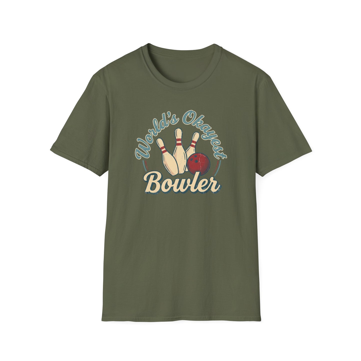 Worlds okayest bowler funny bowling T-Shirt