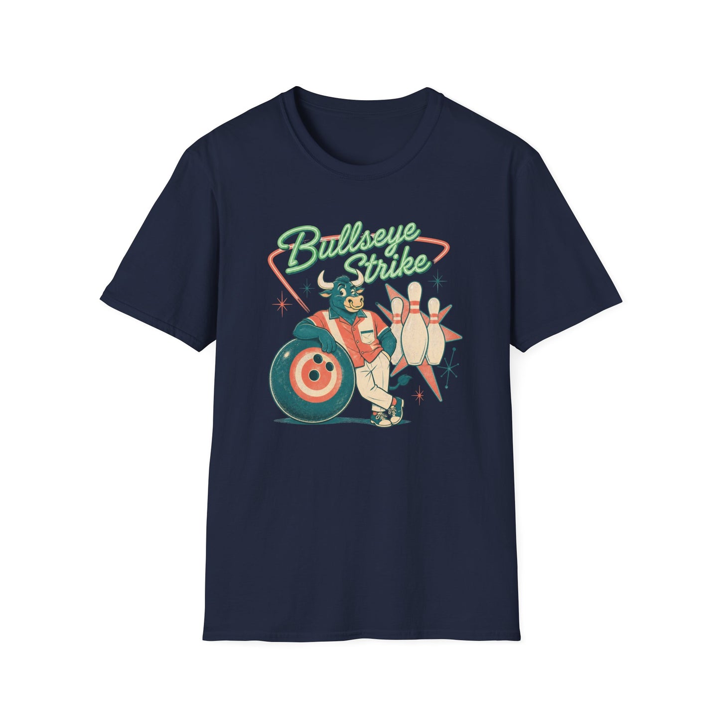 Bullseye strike retro bowling T-Shirt