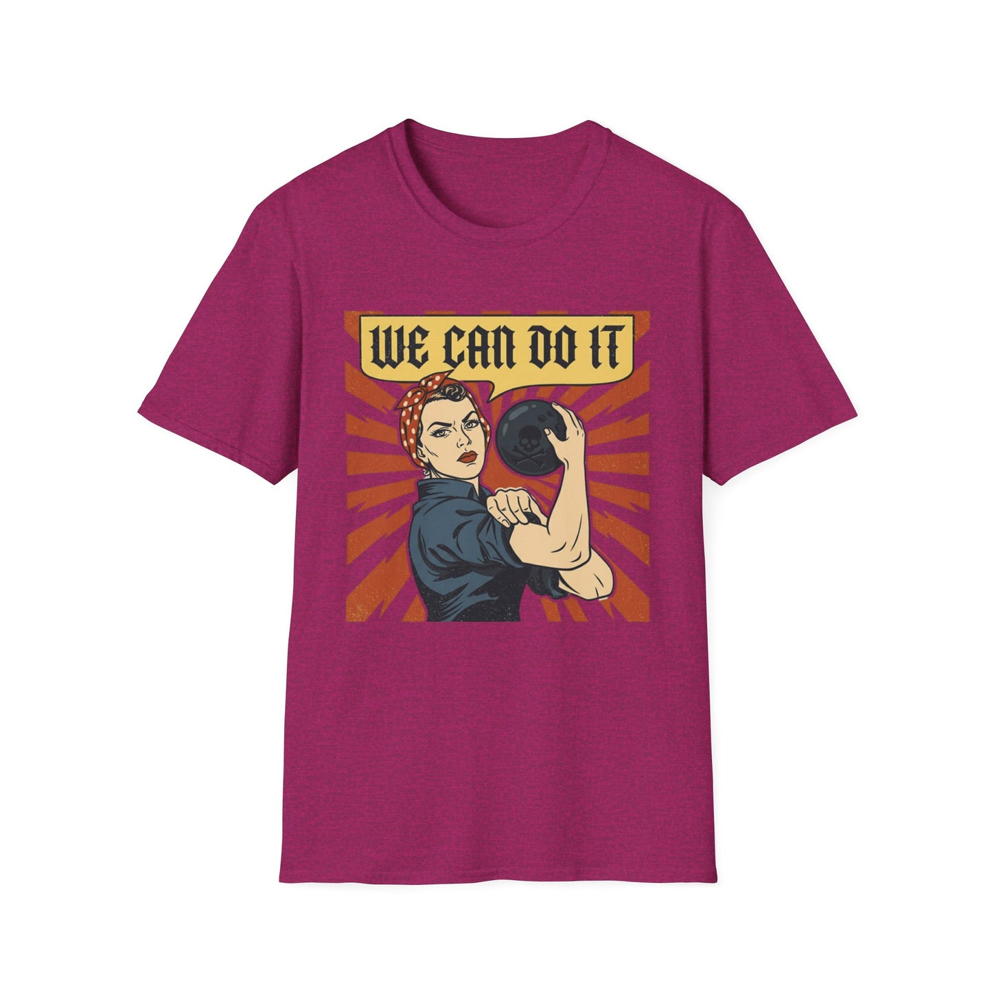 We can do it ladies  orange bowling retro T-Shirt