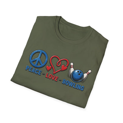 Peace, Love, Bowling T-Shirt