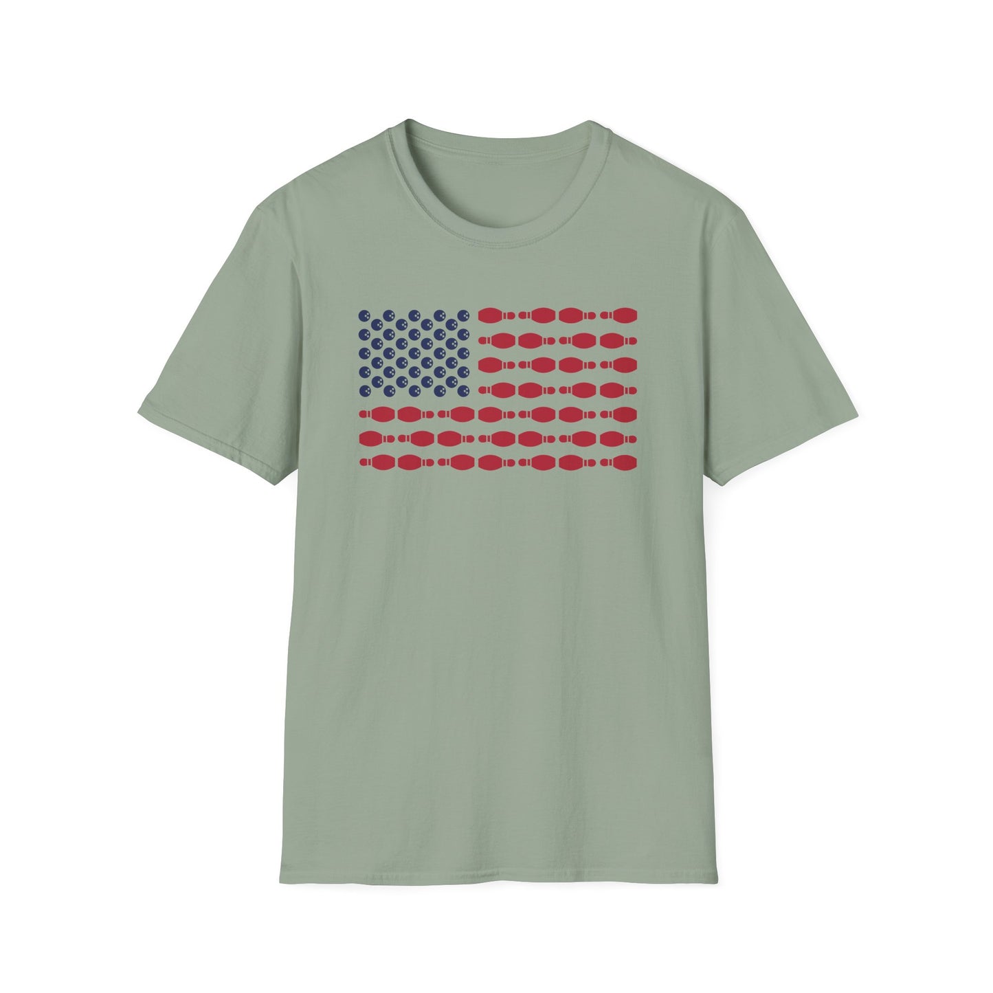 Bowling USA flag balls and pins T-Shirt