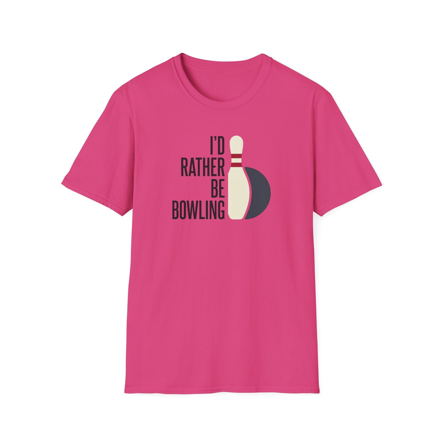 I'd rather be bowling modern minimal T-Shirt