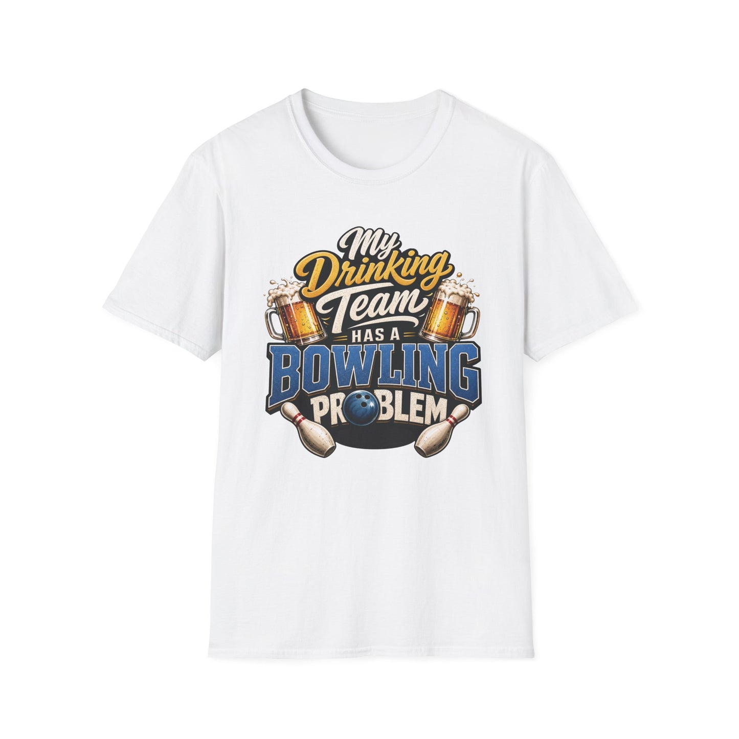 My drinking team has a bowling problem retro T-Shirt