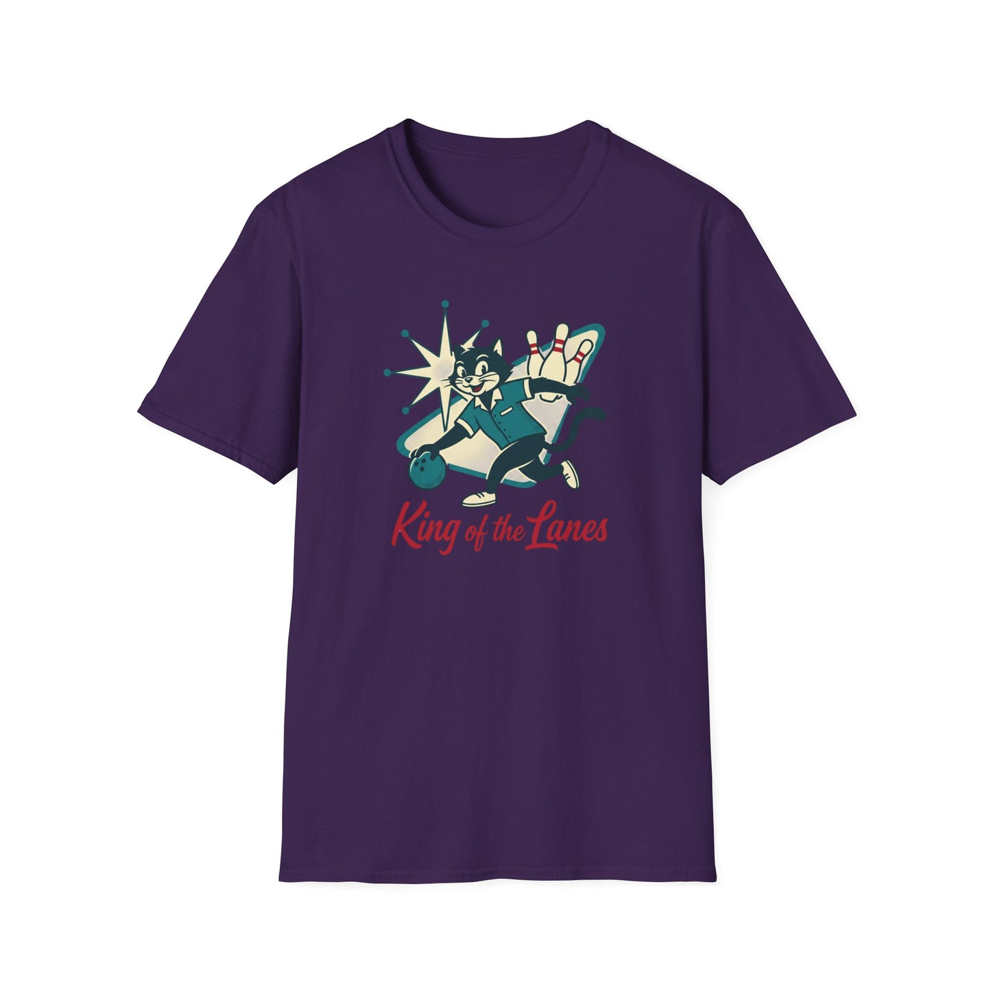 King of the lanes cat retro T-Shirt