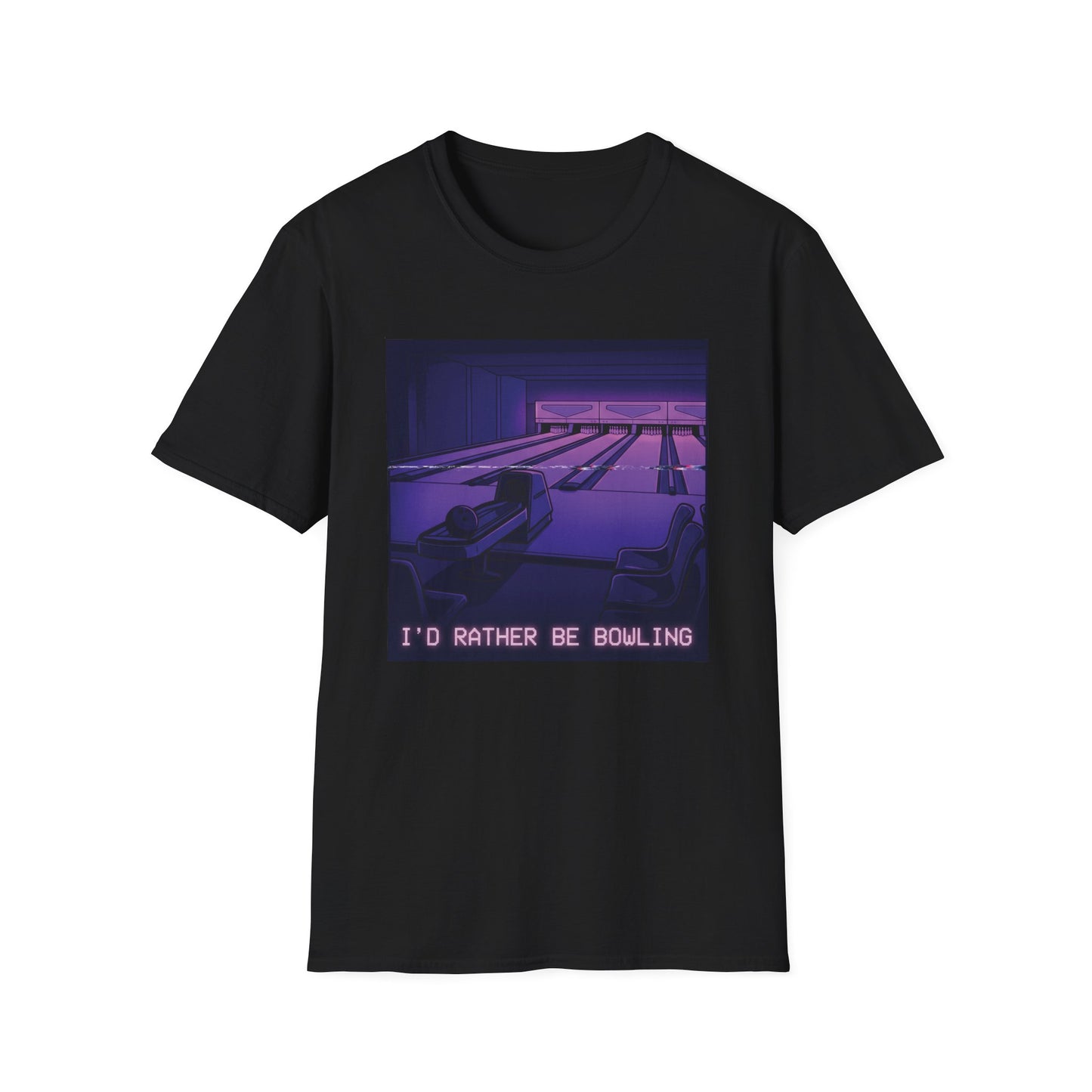 I'd rather be bowling glitching T-Shirt
