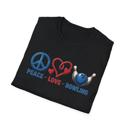 Peace, Love, Bowling T-Shirt