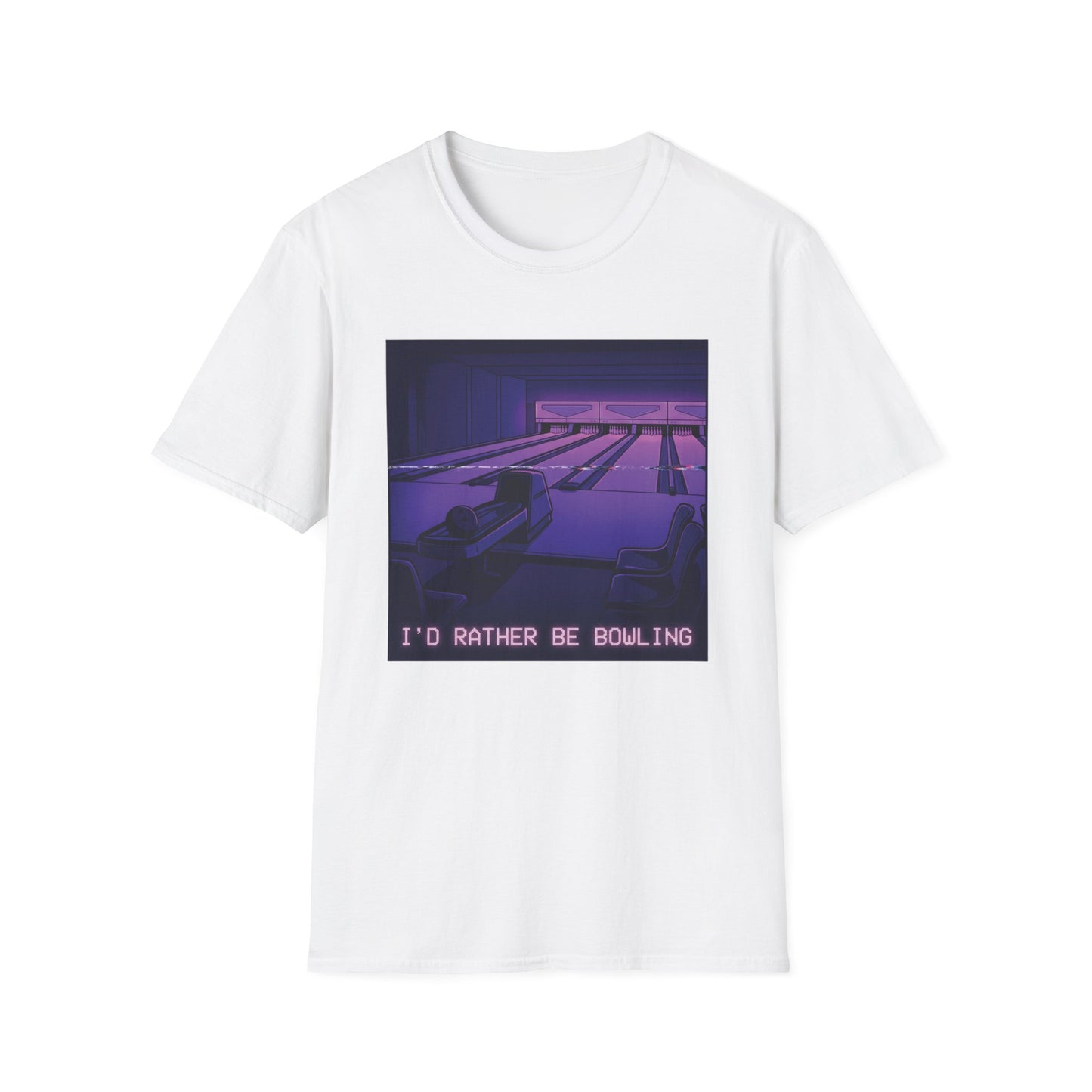 I'd rather be bowling glitching T-Shirt