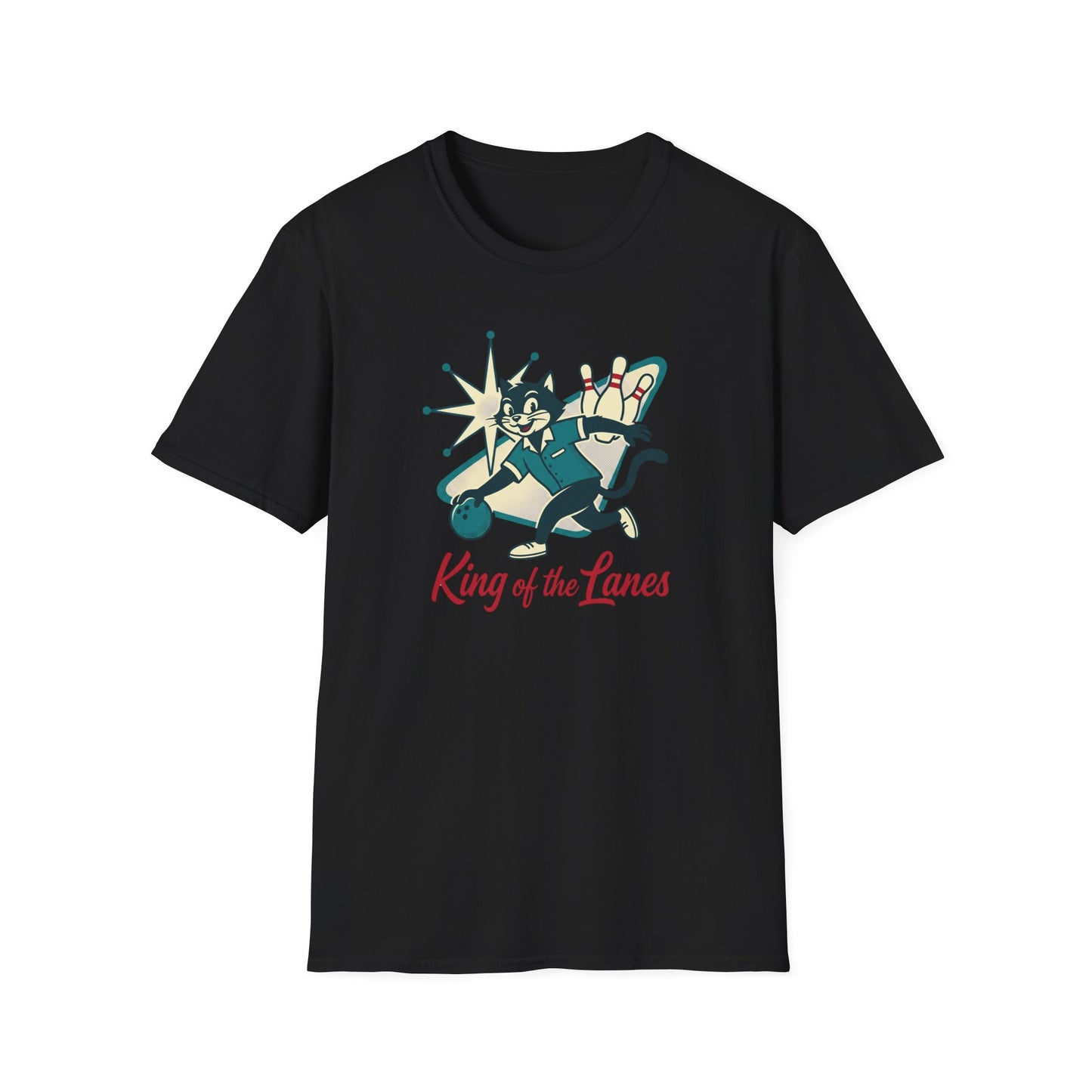 King of the lanes cat retro T-Shirt