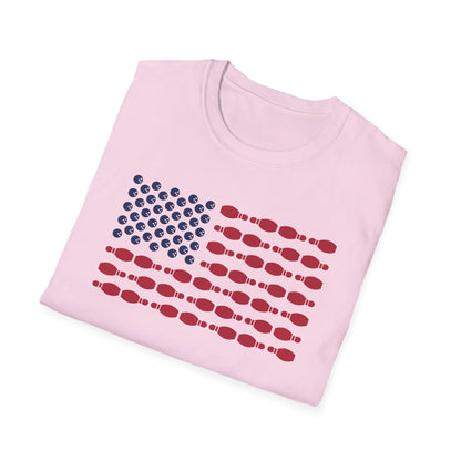 Bowling USA flag balls and pins T-Shirt