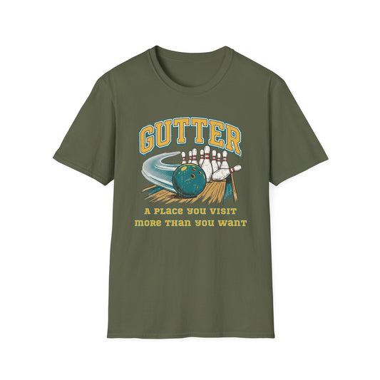 Gutter visits funny bowling T-Shirt