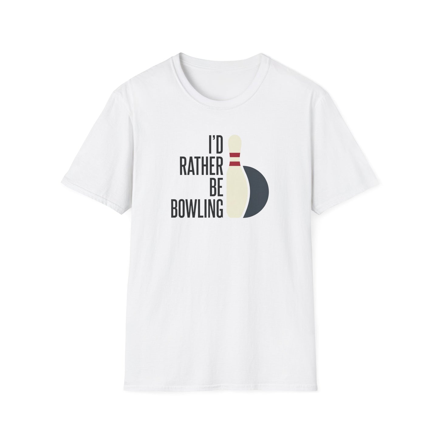 I'd rather be bowling modern minimal T-Shirt