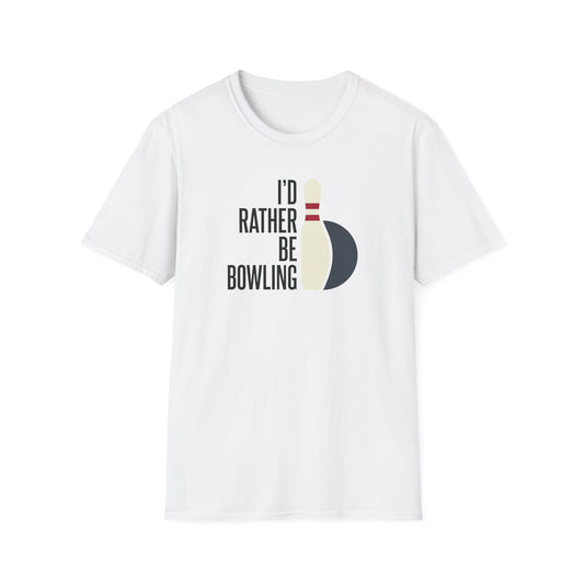 I'd rather be bowling modern minimal T-Shirt