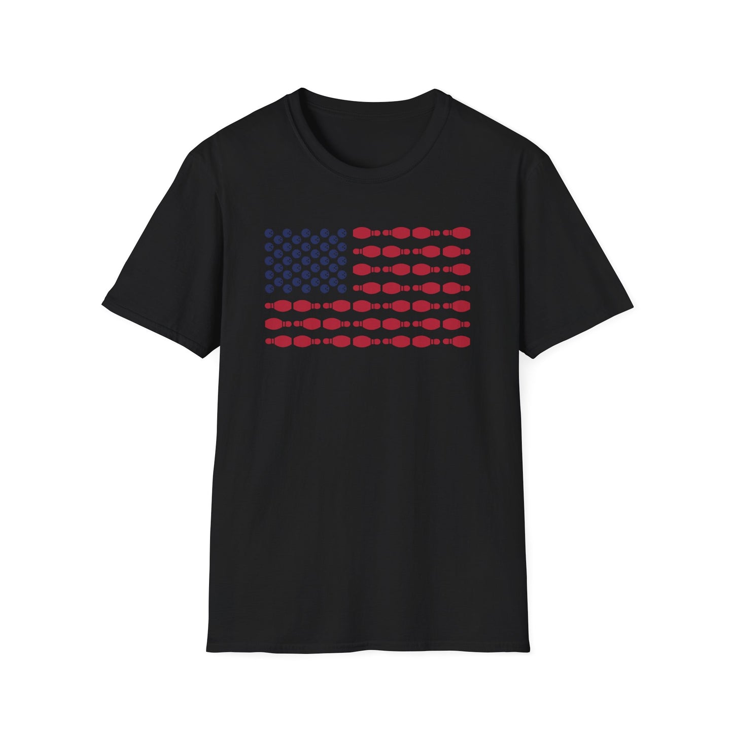 Bowling USA flag balls and pins T-Shirt