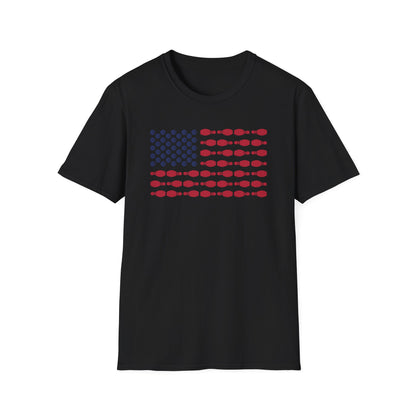 Bowling USA flag balls and pins T-Shirt