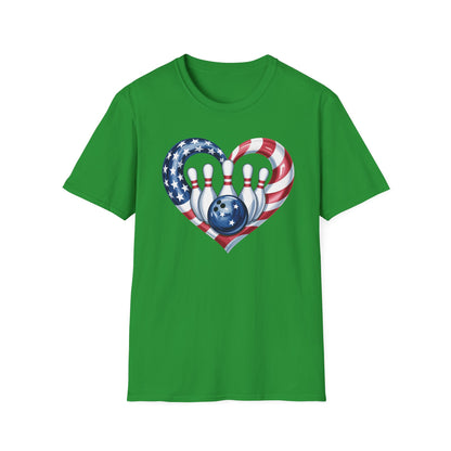 Bowling heart USA T-Shirt