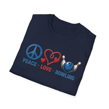 Peace, Love, Bowling T-Shirt