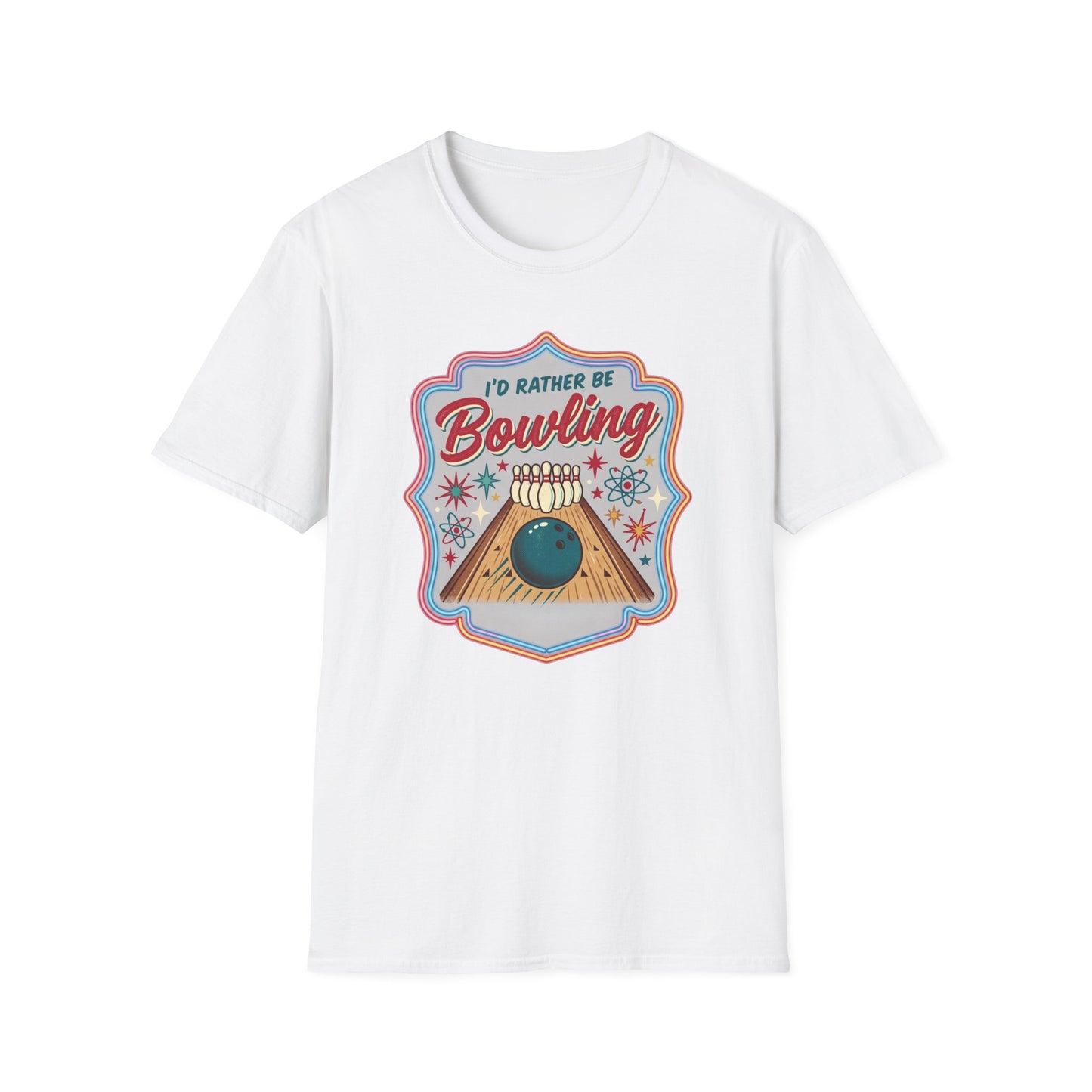 I'd rather be bowling retro T-Shirt