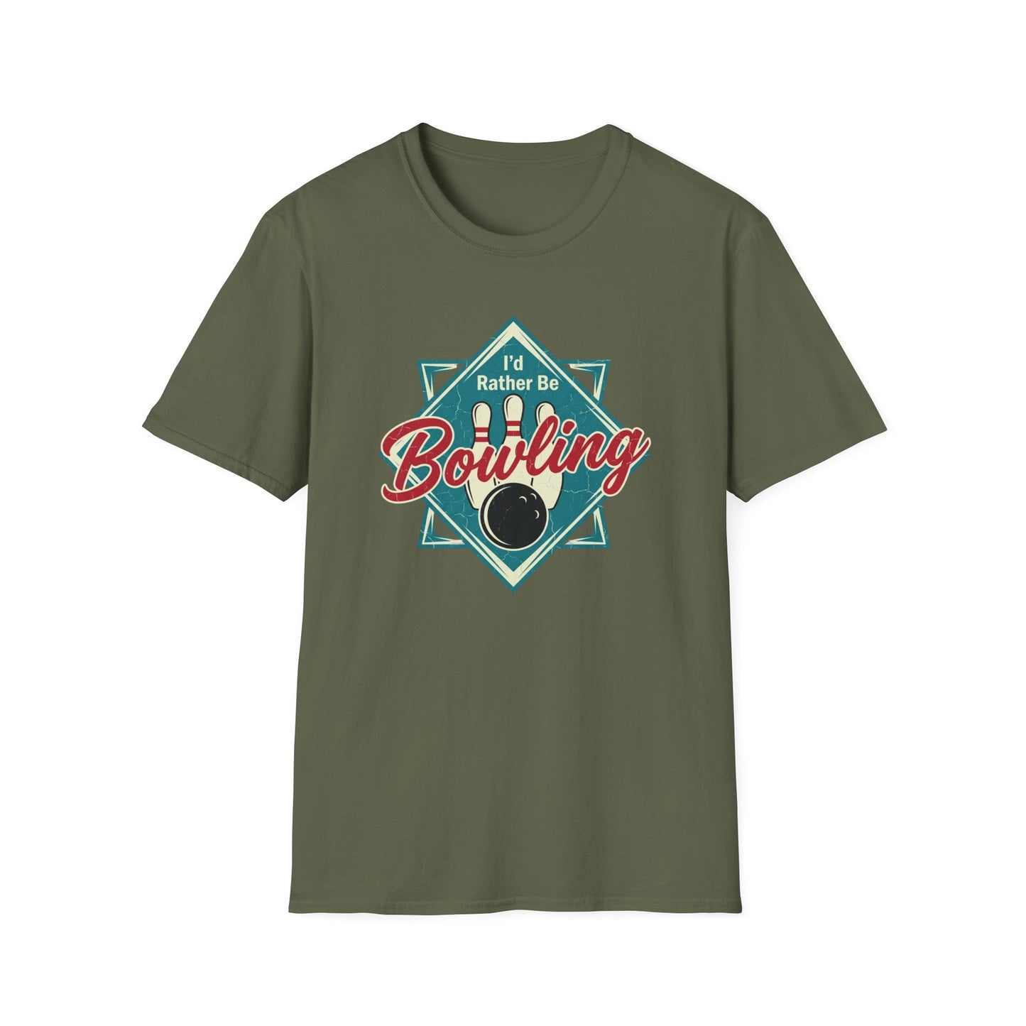 I'd rather be bowling retro T-Shirt